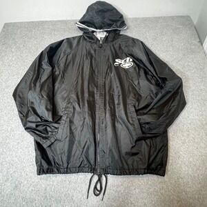 Vintage SRH Windbreaker‎ Jacket Y2K Skater Surfer Lined Hooded Streetwear Medium